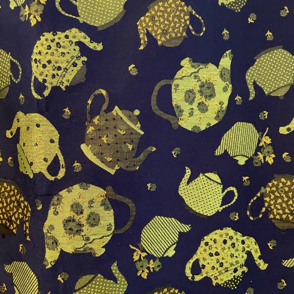 Modcloth Navy and Lime Teapot Print Mini Skirt - Picture 2 of 3